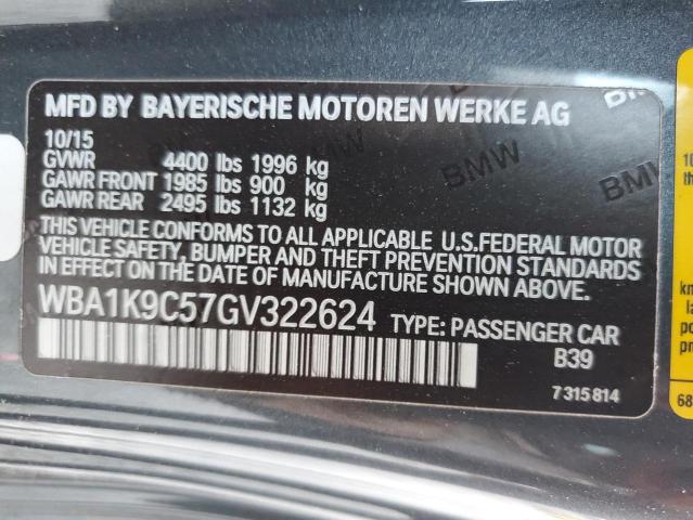 VIN WBA1K9C57GV322624 2016 BMW 2 Series, 228 I Sulev no.12