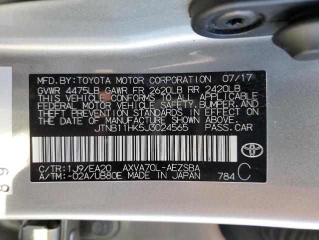 JTNB11HK5J3024565 | 2018 TOYOTA CAMRY L