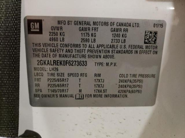 2GKALREK0F6273633 | 2015 GMC TERRAIN SL