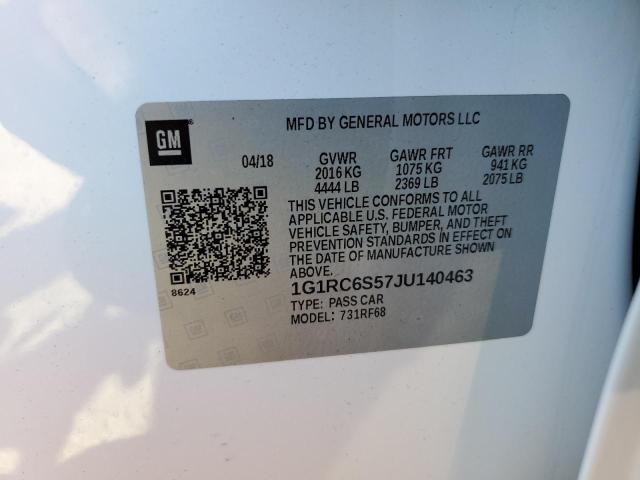 VIN 1G1RC6S57JU140463 2018 Chevrolet Volt, LT no.12