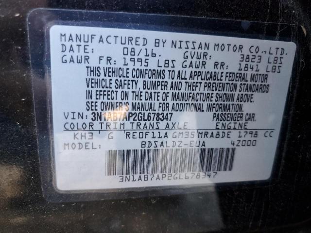 3N1AB7AP2GL678347 | 2016 NISSAN SENTRA S