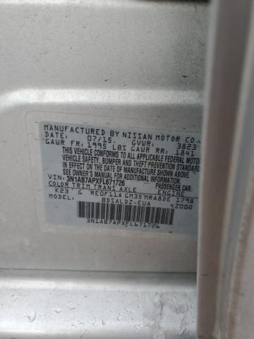 2015 Nissan Sentra S VIN: 3N1AB7APXFL671726 Lot: 78660033