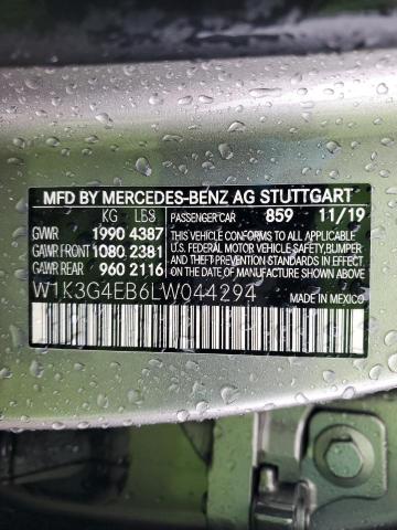 W1K3G4EB6LW044294 | 2020 MERCEDES-BENZ A 220