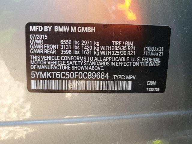 VIN 5YMKT6C50F0C89684 2015 BMW X5, M no.13