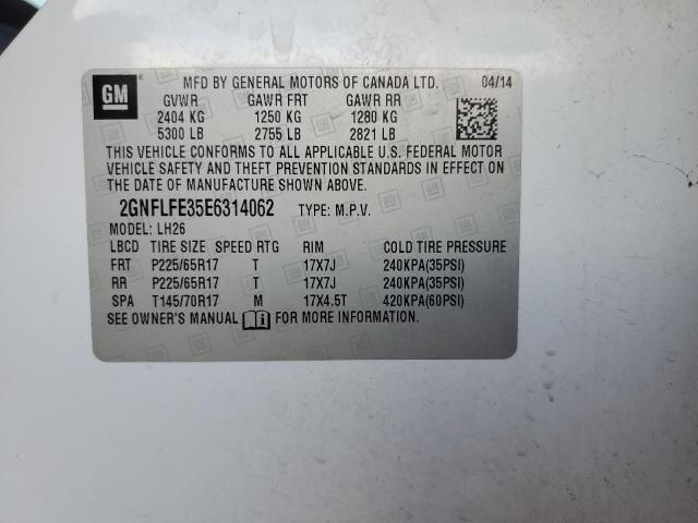 2GNFLFE35E6314062 | 2014 CHEVROLET EQUINOX LT