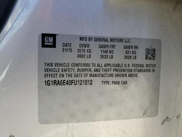 VIN 1G1RA6E40FU121012 2015 Chevrolet Volt no.12