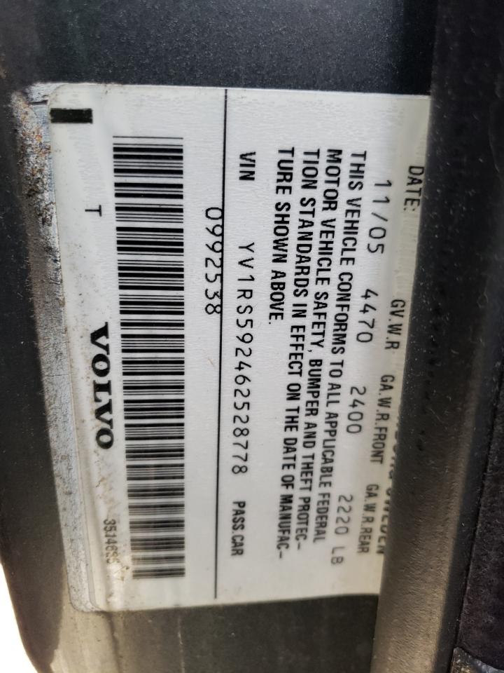 YV1RS592462528778 2006 Volvo S60 2.5T