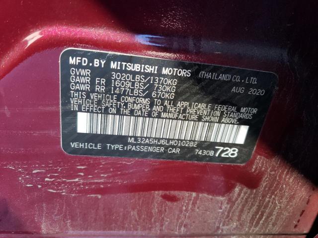 2020 MITSUBISHI MIRAGE LE ML32A5HJ6LH010282