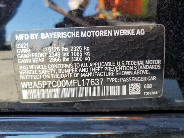 WBA5P7C00MFL17637 | 2021 BMW 330E