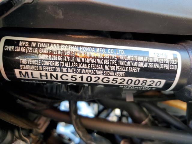 2016 HONDA CBR300 R MLHNC5102G5200820