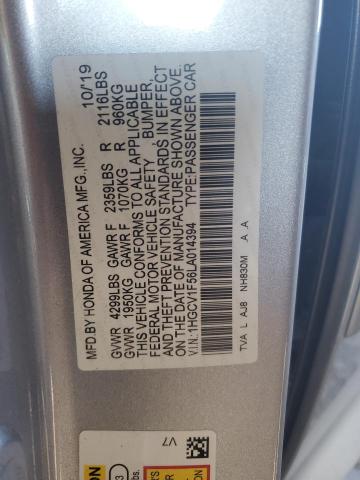 1HGCV1F56LA014394 | 2020 HONDA ACCORD EXL