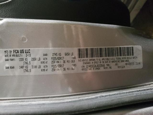 2018 DODGE GRAND CARA - 2C4RDGEGXJR223549