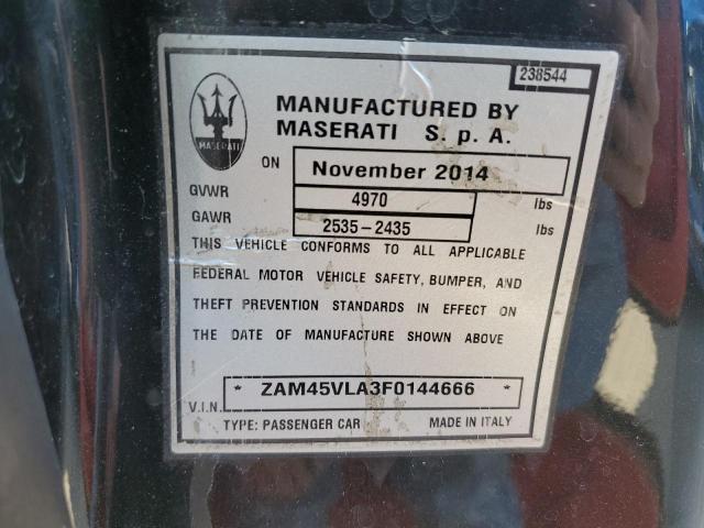 2015 MASERATI GRANTURISM - ZAM45VLA3F0144666