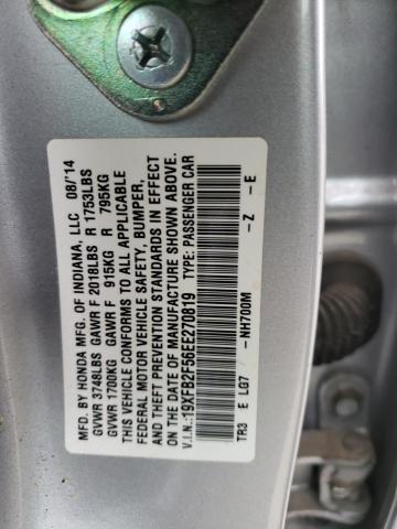 19XFB2F56EE270819 | 2014 HONDA CIVIC LX