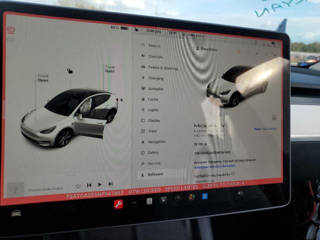 7SAYGAEE5NF547463 | 2022 Tesla model y