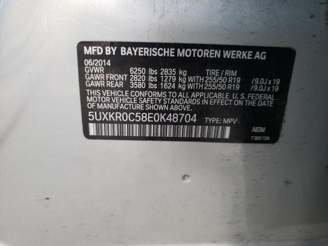 VIN 5UXKR0C58E0K48704 2014 BMW X5, Xdrive35I no.13