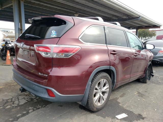 VIN 5TDJKRFH4ES036889 2014 Toyota Highlander, Xle no.3