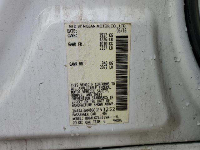 1N4AL3AP8GC253252 | 2016 NISSAN ALTIMA 2.5