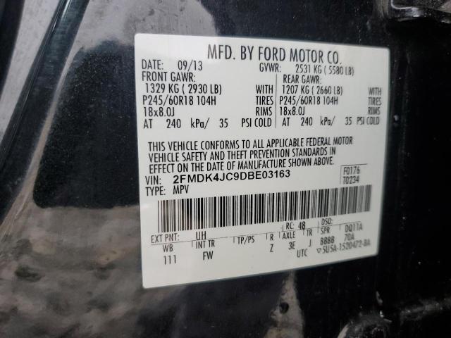 2FMDK4JC9DBE03163 | 2013 Ford edge sel