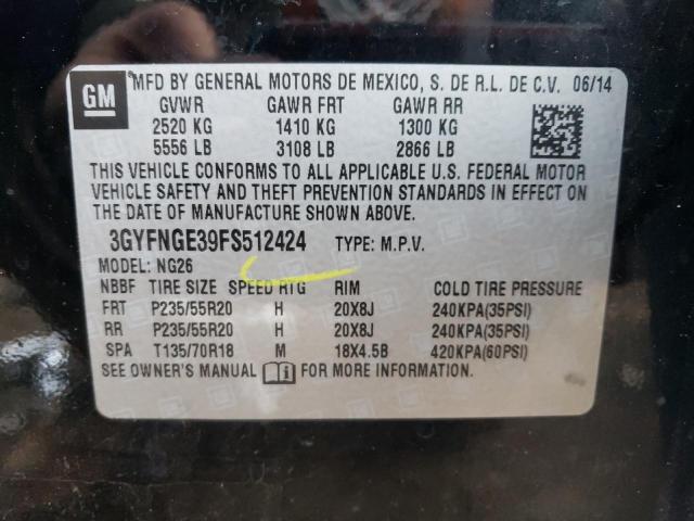 3GYFNGE39FS512424 | 2015 CADILLAC SRX PREMIU