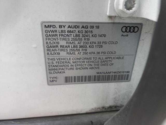 VIN WA1LAAF74KD010198 2019 Audi Q7, Premium Plus no.14