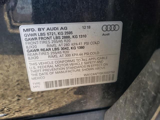 WA1C4AFY0K2033750 2019 AUDI SQ5 - Image 12