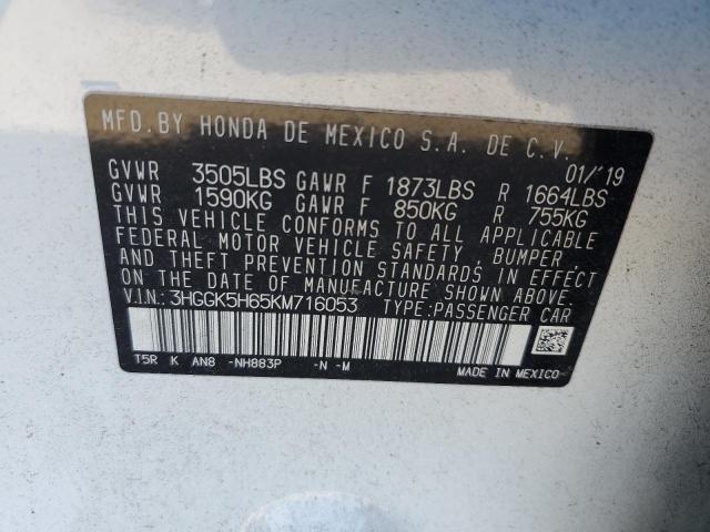 3HGGK5H65KM716053 | 2019 HONDA FIT SPORT