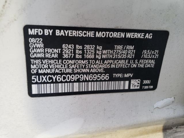 VIN 5UXCY6C09P9N69566 2023 BMW X6, Xdrive40I no.12