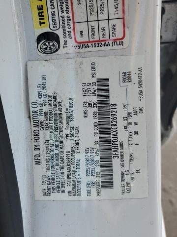 3FAHP0JAXCR269218 | 2012 Ford fusion sel