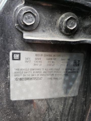 2017 Chevrolet Cruze Lt VIN: 1G1BE5SM9H7252347 Lot: 78552653