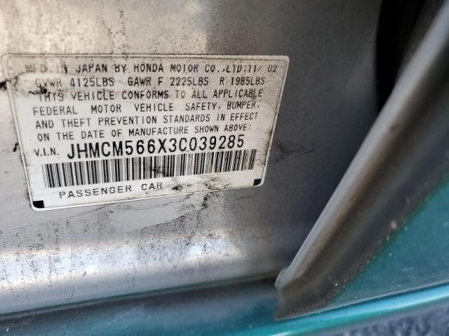 JHMCM566X3C039285 | 2003 Honda accord ex