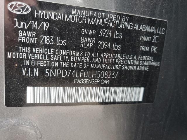 5NPD74LF0LH508237 | 2020 HYUNDAI ELANTRA SE