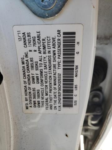 2HGFB2F56CH326552 | 2012 Honda civic lx