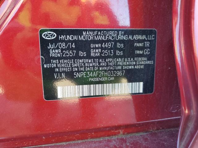 2015 HYUNDAI SONATA SPO - 5NPE34AF2FH032967
