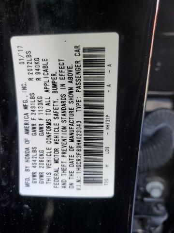 1HGCR3F89HA023043 | 2017 HONDA ACCORD EXL