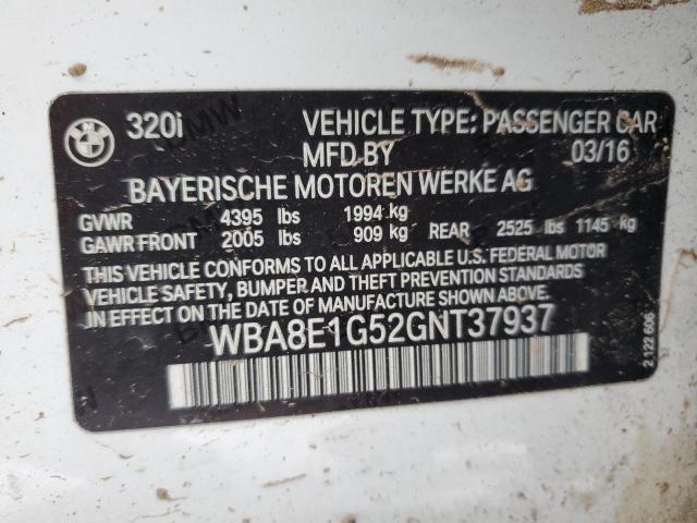 WBA8E1G52GNT37937 | 2016 BMW 320 I