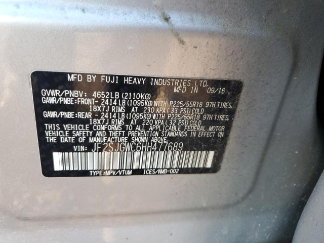 JF2SJGWC6HH477689 | 2017 SUBARU FORESTER 2