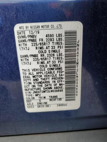 VIN JN8AT2MT2LW034698 Nissan Rogue S 2020 13