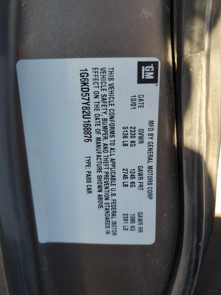 1G6KD57Y82U168876 2002 Cadillac Deville