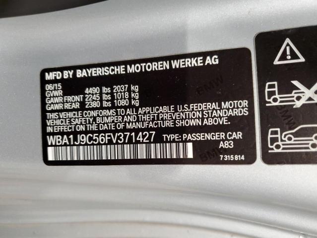 VIN WBA1J9C56FV371427 2015 BMW 2 Series, M235XI no.12