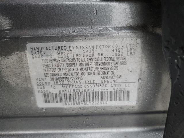 3N1AB8BV5LY252815 | 2020 NISSAN SENTRA S