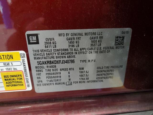 5GAKRBKDXFJ340786 | 2015 BUICK ENCLAVE