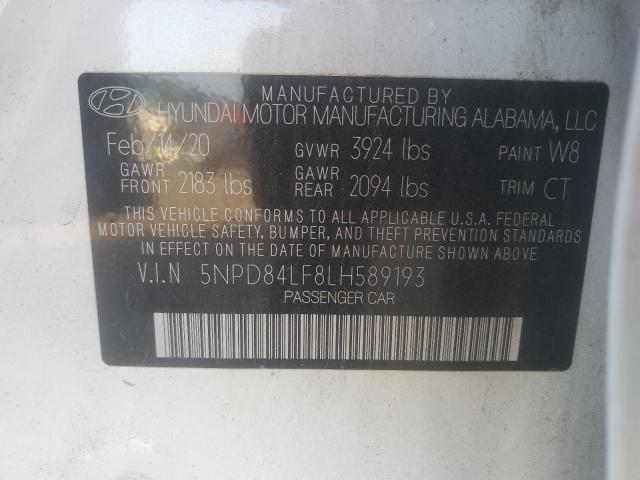 5NPD84LF8LH589193 | 2020 HYUNDAI ELANTRA SE