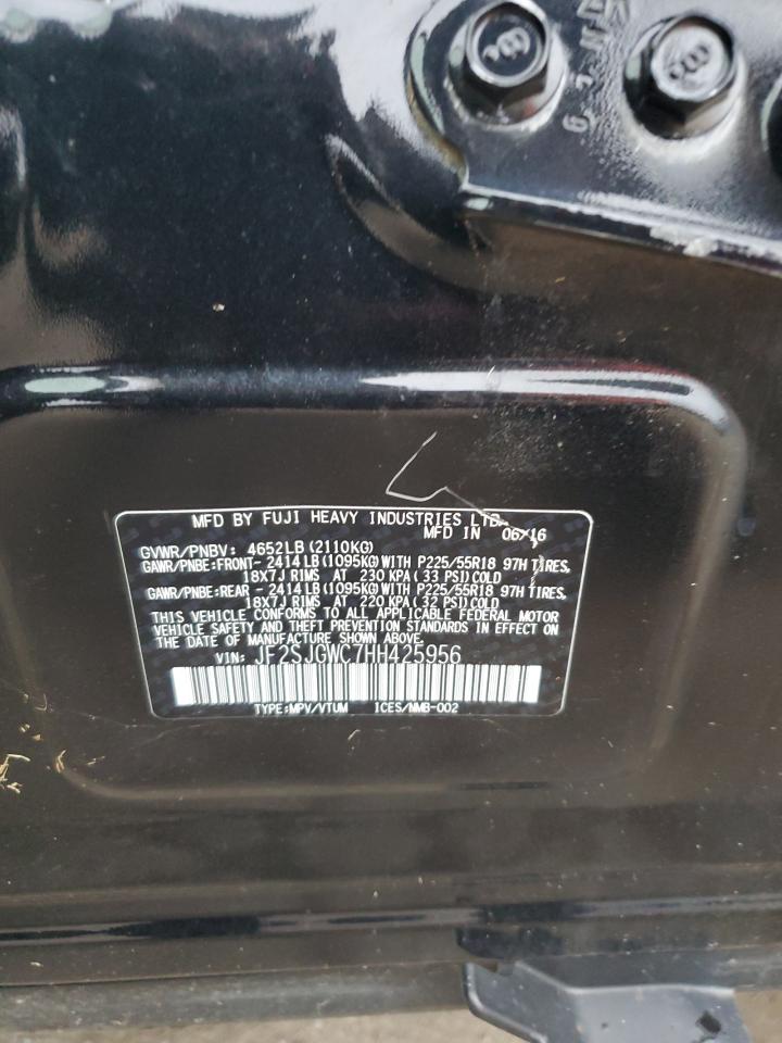 JF2SJGWC7HH425956 2017 Subaru Forester 2.0Xt Touring