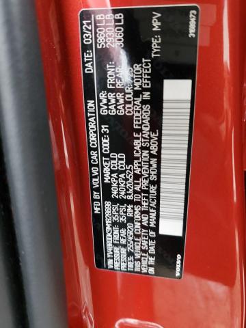 2021 VOLVO XC60 T8 RE YV4BR0DK9M1828698