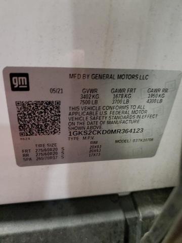 2021 GMC YUKON AT4 1GKS2CKD0MR364123