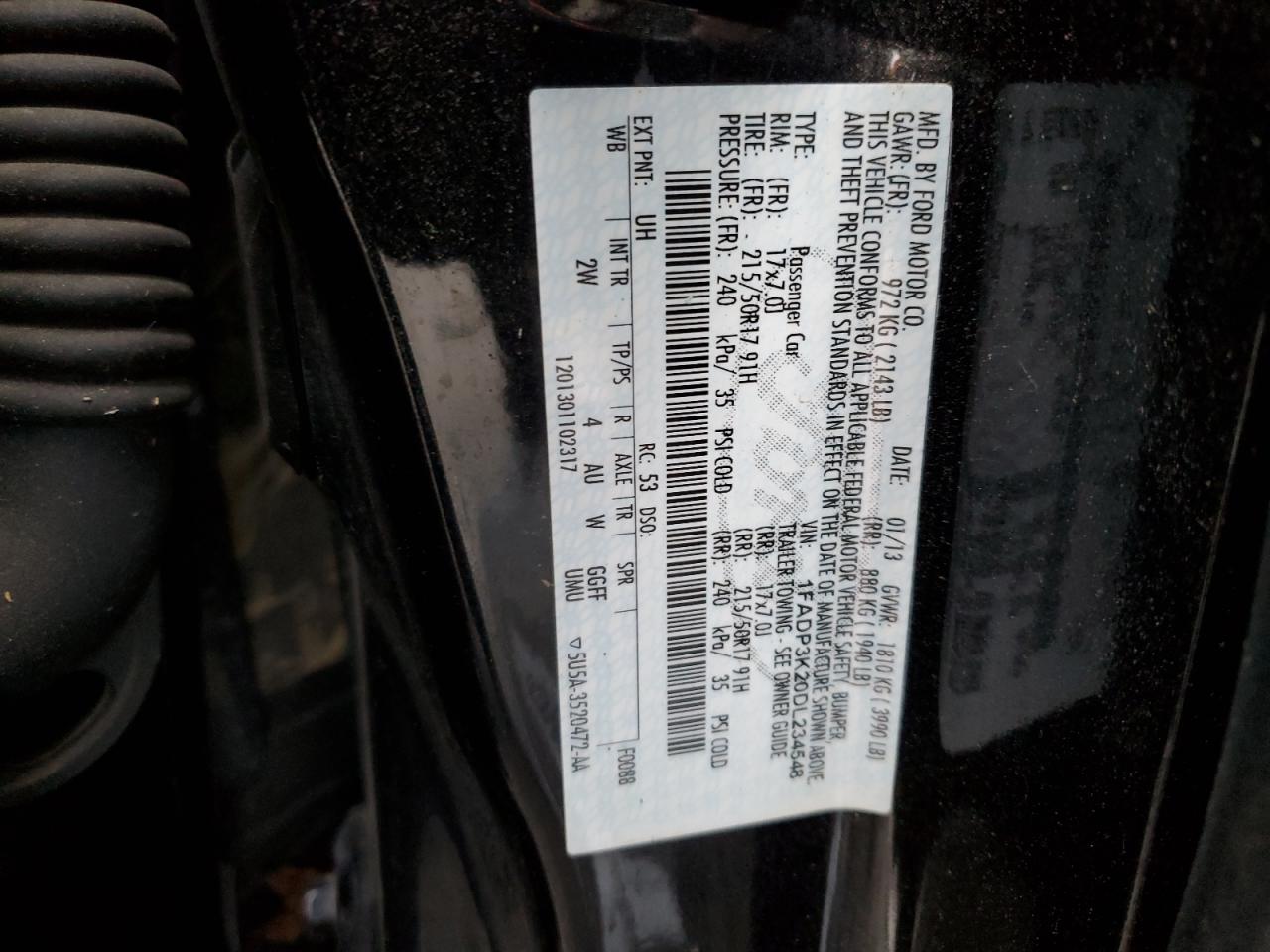 1FADP3K20DL234548 2013 Ford Focus Se 1FADP3K20DL234548 2013 Ford Focus Se
