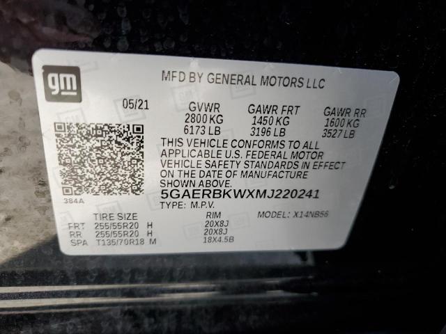 2021 Buick Enclave Essence VIN: 5GAERBKWXMJ220241 Lot: 81067273