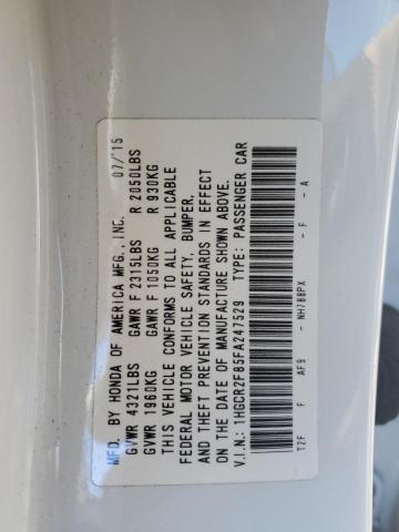 1HGCR2F85FA247529 | 2015 HONDA ACCORD EXL