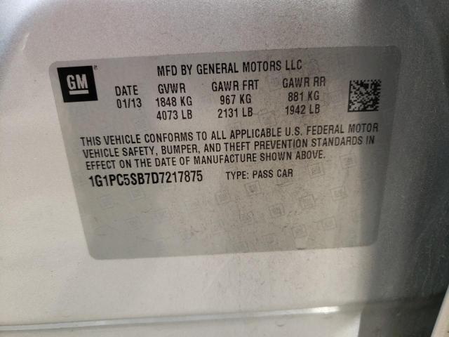 1G1PC5SB7D7217875 2013 Chevrolet Cruze Lt